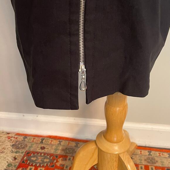 Vintage Joseph Ribkoff Dress Fitted Zip-Front Collared Ruched Size 10 - Picture 4 of 5